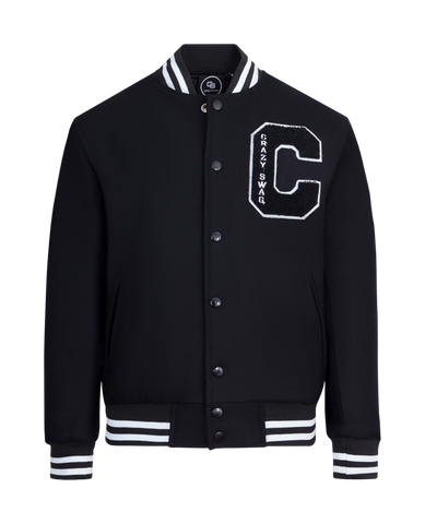 Crazy Swag Black Out Varsity Jacket