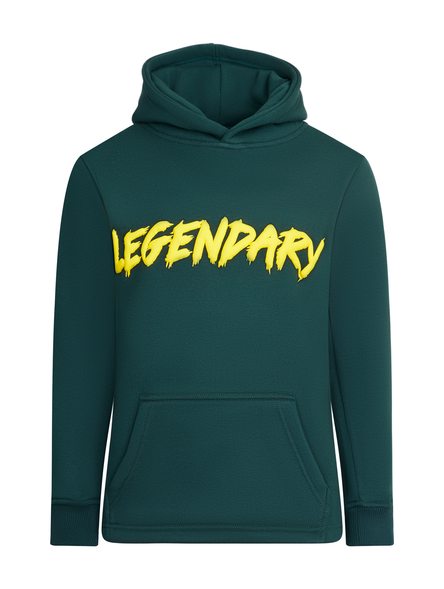 Crazy Swag Legendary Hoodie-Forest Green & Yellow