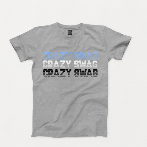 Crazy Swag Youth Broken Line Tee-Grey