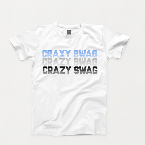 Crazy Swag Youth Broken Line Tee-White