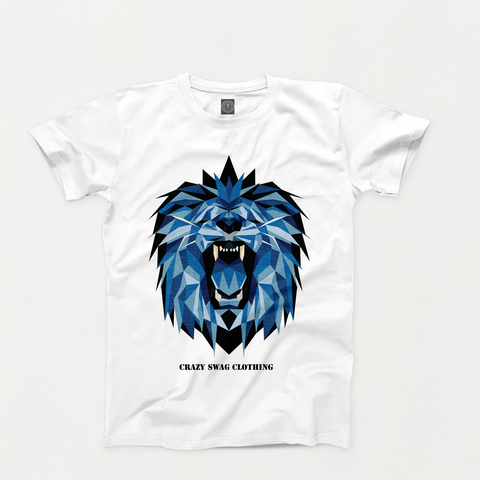Crazy Swag Youth Lion Tee-White