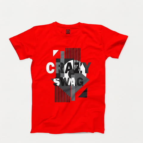 Crazy Swag Youth Geo Tee-Red
