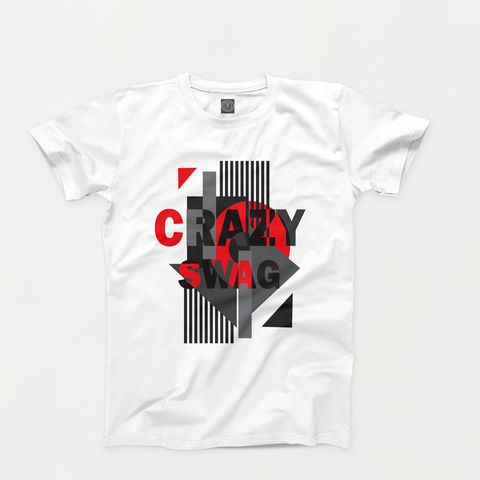 Crazy Swag Youth Geo Tee-White
